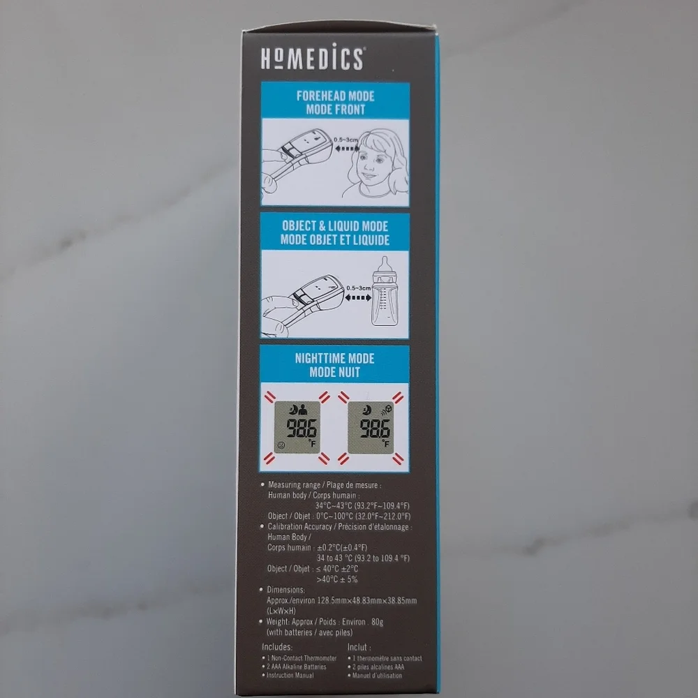 New HoMedics No Touch Infrared Thermometer - Picture 4 of 8